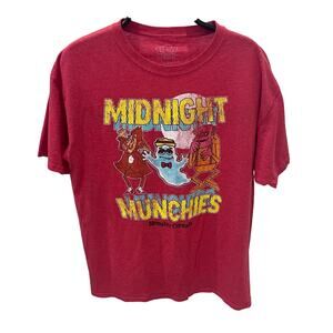 Boo Berry Midnight Munchies Monster Cereals Red Graphic T-shirt ~ Adult LG